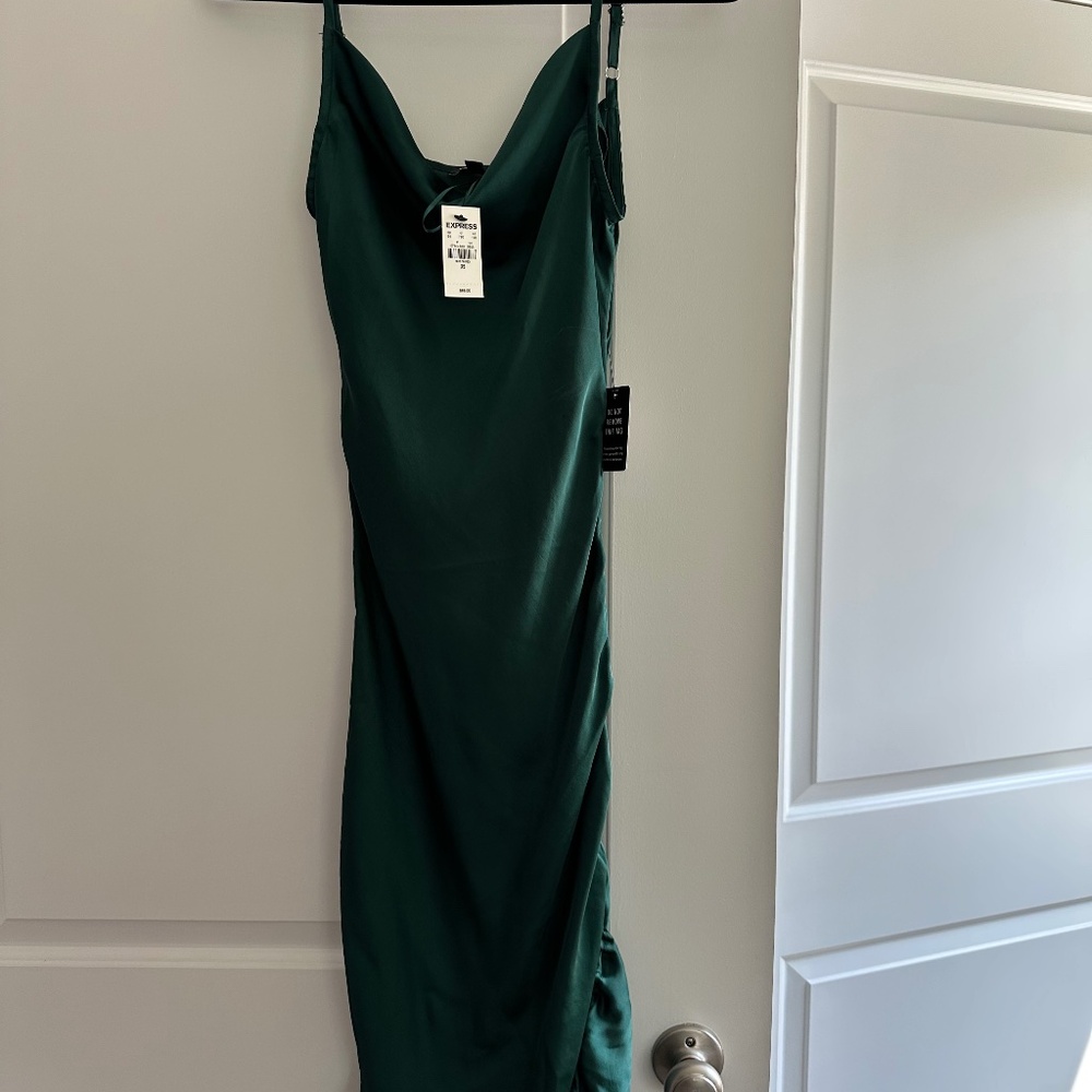 Express emerald green mini dress
